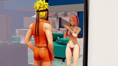 La quemona con Sakura Haruno: Bikini y NTR explícito