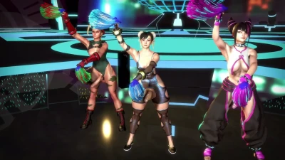 Futas Сammy, Chun Li & Juri’s Special Cheerleading Dance 60fps