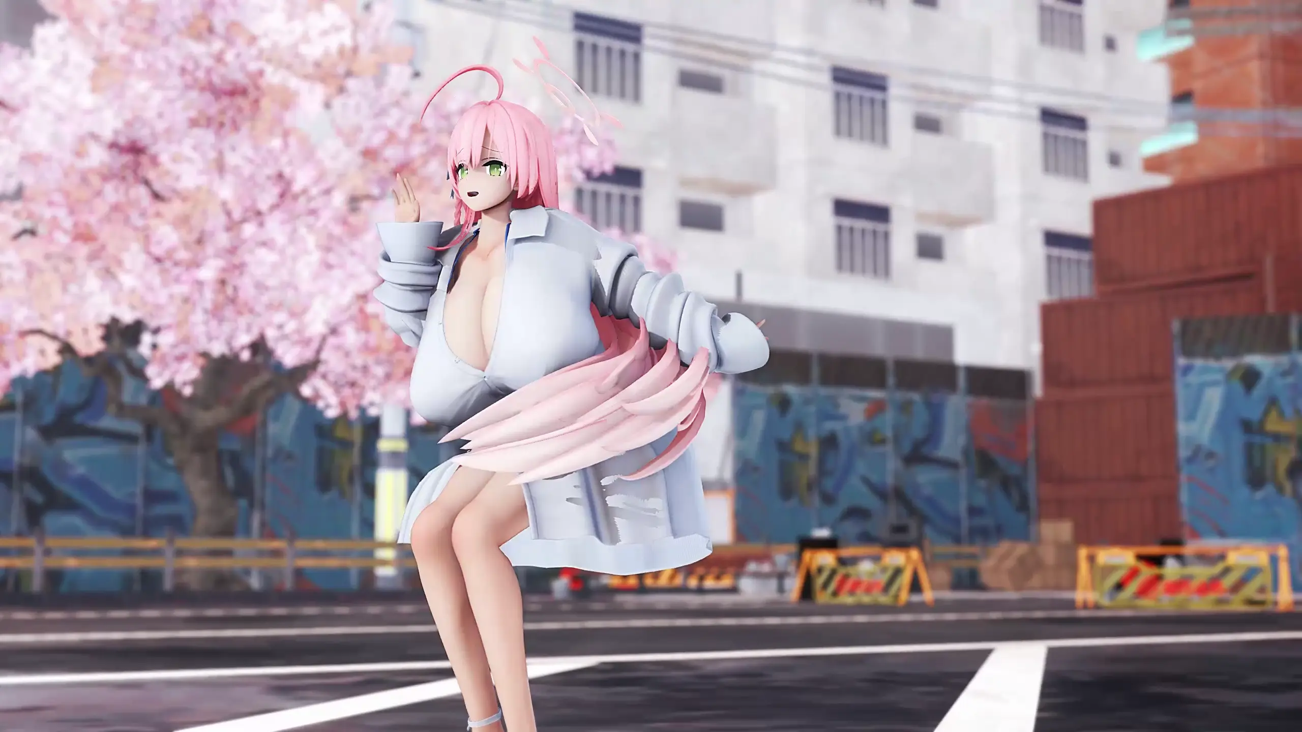 Hanako モニタリング กับ Milkfans MMD เต็มเปี่ยมด้วยหน้าอกใหญ่ Blue Archive