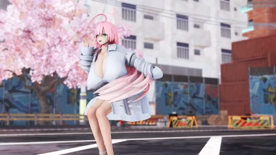 Hanako モニタリング - Milkfans MMD + Seios Grandes Blue Archive