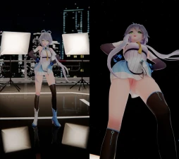 สไตล์กระต่ายสุดเซ็กซี่ luotianyi x marulig ใน Blender