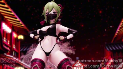 Genshin Impact Kuki Thicc - Bass Knight Ecchi เวอร์ชั่นน่ารัก MMD