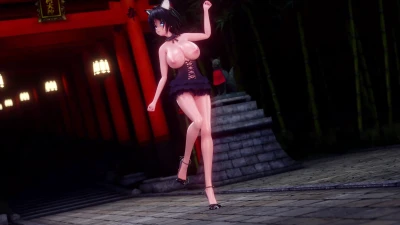 【MMD-R18】Gokuraku Jodo com Hibiki Saiba – Modelos de Peitos Grandes
