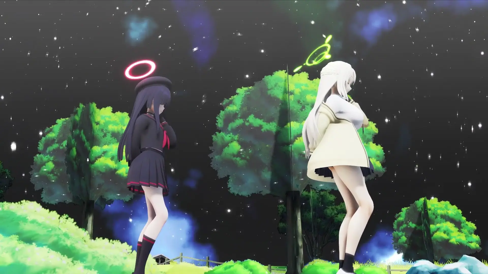 【MMD】Recital Otsukimi com Masami Mob e Nonomi - Blue Archive