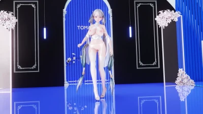MMD R18 // สวยเซ็กซี่ White Silk Suspender 今汐大兔兔（二）– Blender EEVEE 338