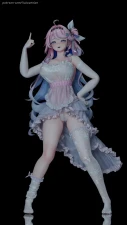 bl208竖屏【达妮娅】Cute and Charming Tuiwannian 3D Blender Video