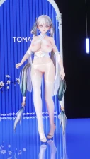 MMD Vertical Blanca Seda Camisola Suixi Gran Coneja (2) | Tela EEVEE #338