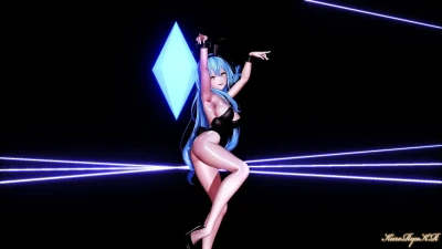 Lamy в сексуальном бэннисьюте — MMD танец 1080p 60fps