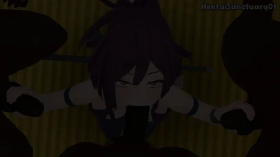 Yuzuriha Double Penetration Gangbang 😩💜 | HentaiSanctuary01 Koikatsu