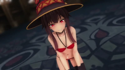 Megumin Bikini Breathless Dance by DreamHeart | Sexy Konosuba MMD