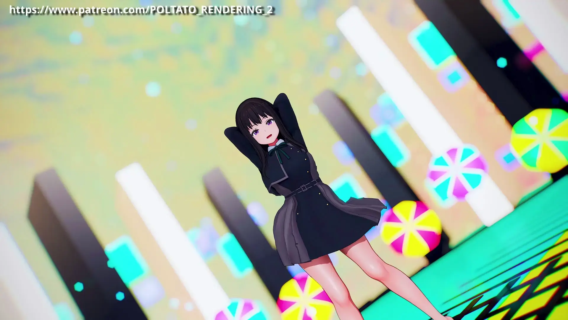 MMD Lycoris Recoil — Takina Inoue: Зажигательный Vibration Dance