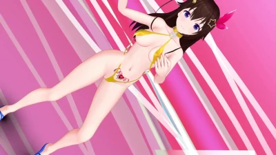 H@ppy Together!!!_SA com azki e tokino_sora VTuber MMD quente!