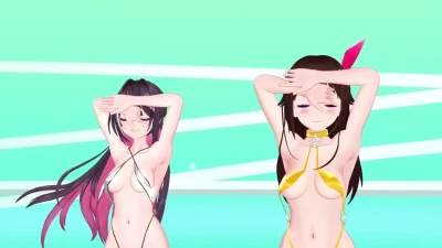 Сокрушительный Удар! dealer222 с azki и tokino_sora VTubers | MMD