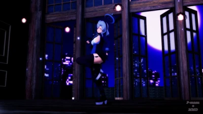 【Umum】AmaU Ako StickySticky Dance Menggoda | Blue Archive MMD P-masu