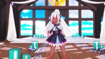 Nakiri Ayame Terjebak! Strip Seksi di Video MMD VTuber PPOO