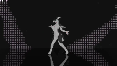 VRChatファーリーモデルMMD - DarkWolf Iris Out ヌード【R18】