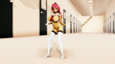 【MMD】Forever Young: Dance Sexy LewdSUSHII com Cabelos Rosa e Olhos Amarelos