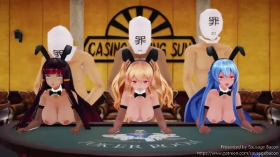 Bunny Girls doggystyle loop com Sausage Bacon, sem som!