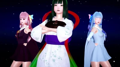 Voiceroid com Seios Dançantes Merci! (Roupas → Nude) por higemajin