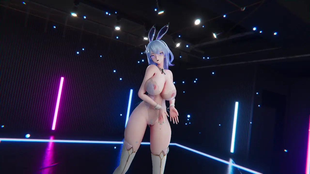 鳴潮 Shorekeeper: TThanabi Bunnygirl Dança Sexy e Piercings