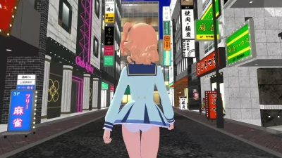 เดินยามเช้ากับ スキンブル: สำรวจเมืองเซ็กซี่ | MikuMikuDance