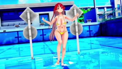 marine _ CatchTheWave bersama Hanamaru & Shirogane Noel HoloLive MMD