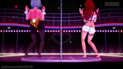 แดนซ์คู่โยกเอวเร้าใจ♡ Houshou Marine & Shirogane Noel VTuber MMD