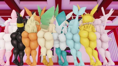 Ghost Dance - Eeveelutions ♀ เต้นเปลือยโดย RedMecha7