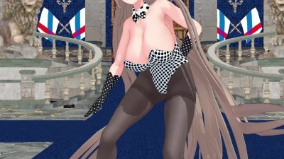 MMD Ichinose Asuna ในชุดกระต่ายจุดมาสก์ดบิช - Blue Archive
