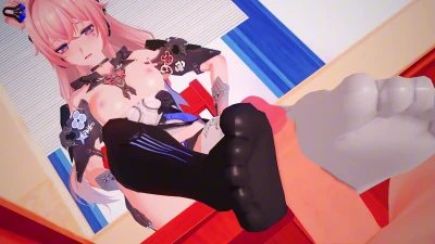 Teddy 布偶熊 & Mengxi Footjob Seksi - Punishing Gray Raven Koikatsu