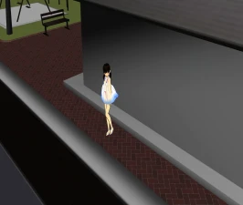 สาวฟูทานาริ เล่นน้ำในสวน แบบเงียบโดย s_houmei | MMD
