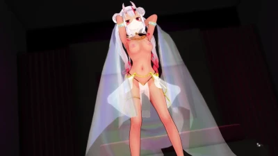 Nukimaru y 踊り子aym en baile prohibido con Nakiri Ayame de Hololive