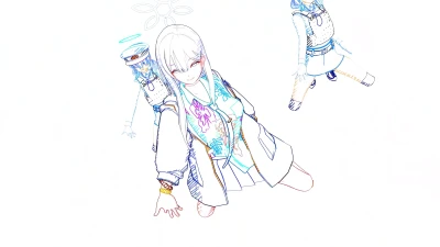 Shima Konoka - Кто она? Blue Archive, белые волосы MMD