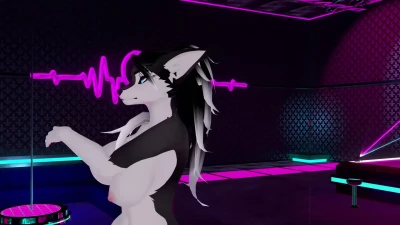VRChat Furry MMD - DarkWolf Whistle Nude 1440p 60fps R18