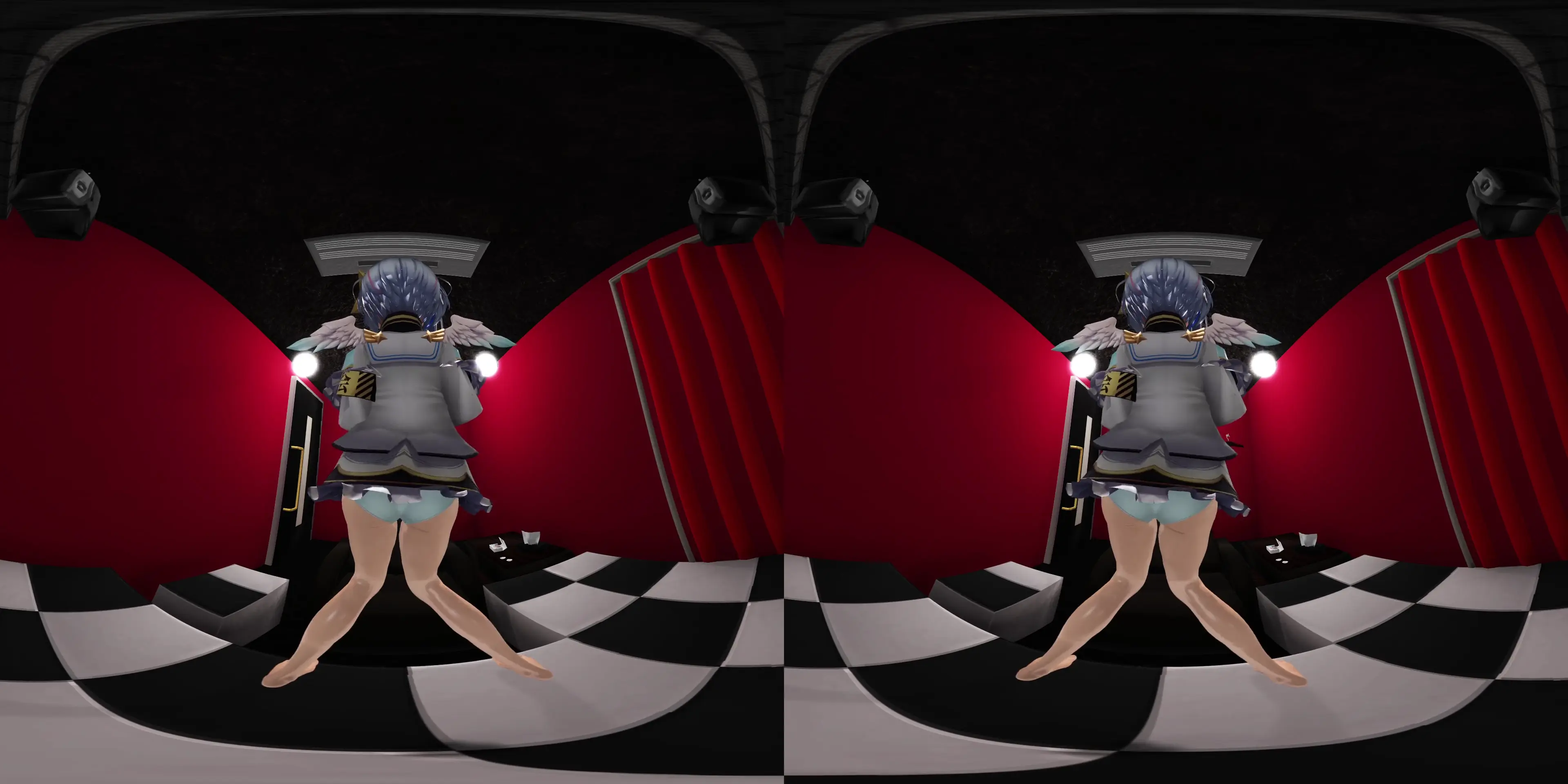 【MMD】【VR180】amnknt y su sensual baile Helltaker con subida de falda【VR】