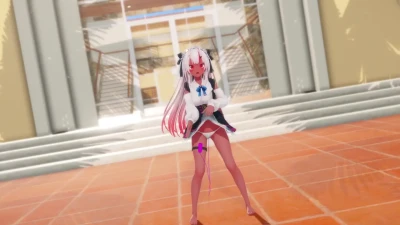 【Tan Skin Toy Variation】Override Nakiri Ayame VTuber Strip Dance MMD