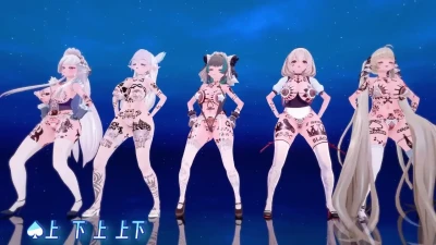 Explosivo! 【媚黑航线】Up & Down Remix com Sirius, Belfast & Albion - Koikatsu MMD