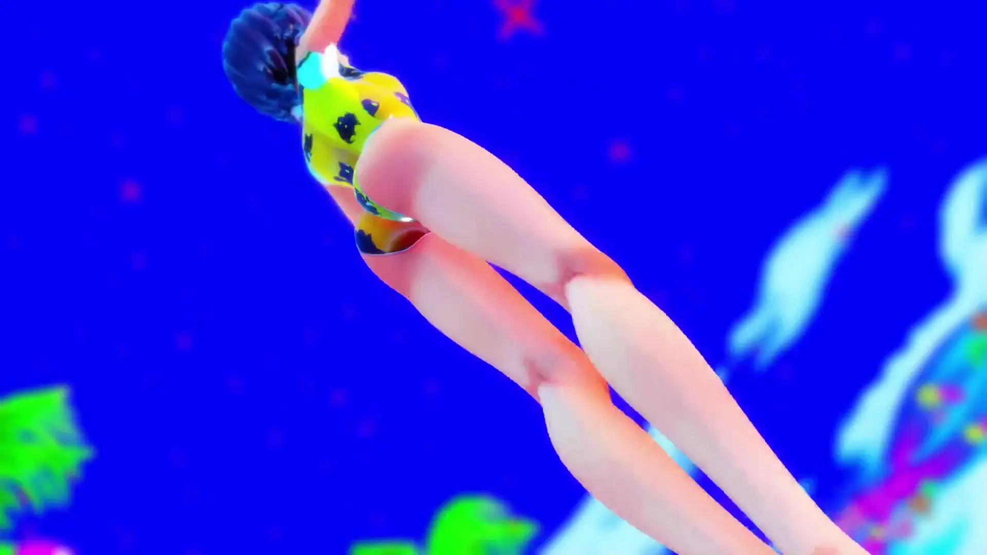 [MMD R-18] Megumin’s Marine Dreamin’ Dance with Body Paint