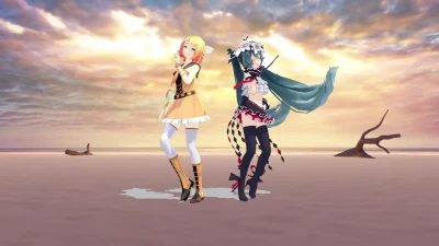 Miku y Rin Chatter Chatter – El dúo sexy de Hatsune Miku y Rin