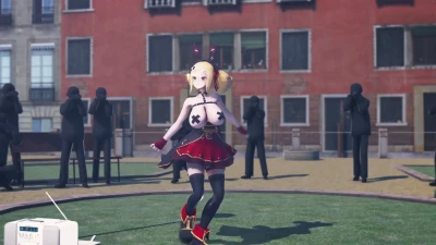 【MMD】恋愛裁判【オーヴェルツィア】 ช็อบบอน ลูบไล้หน้าอกกับ Ouverzia
