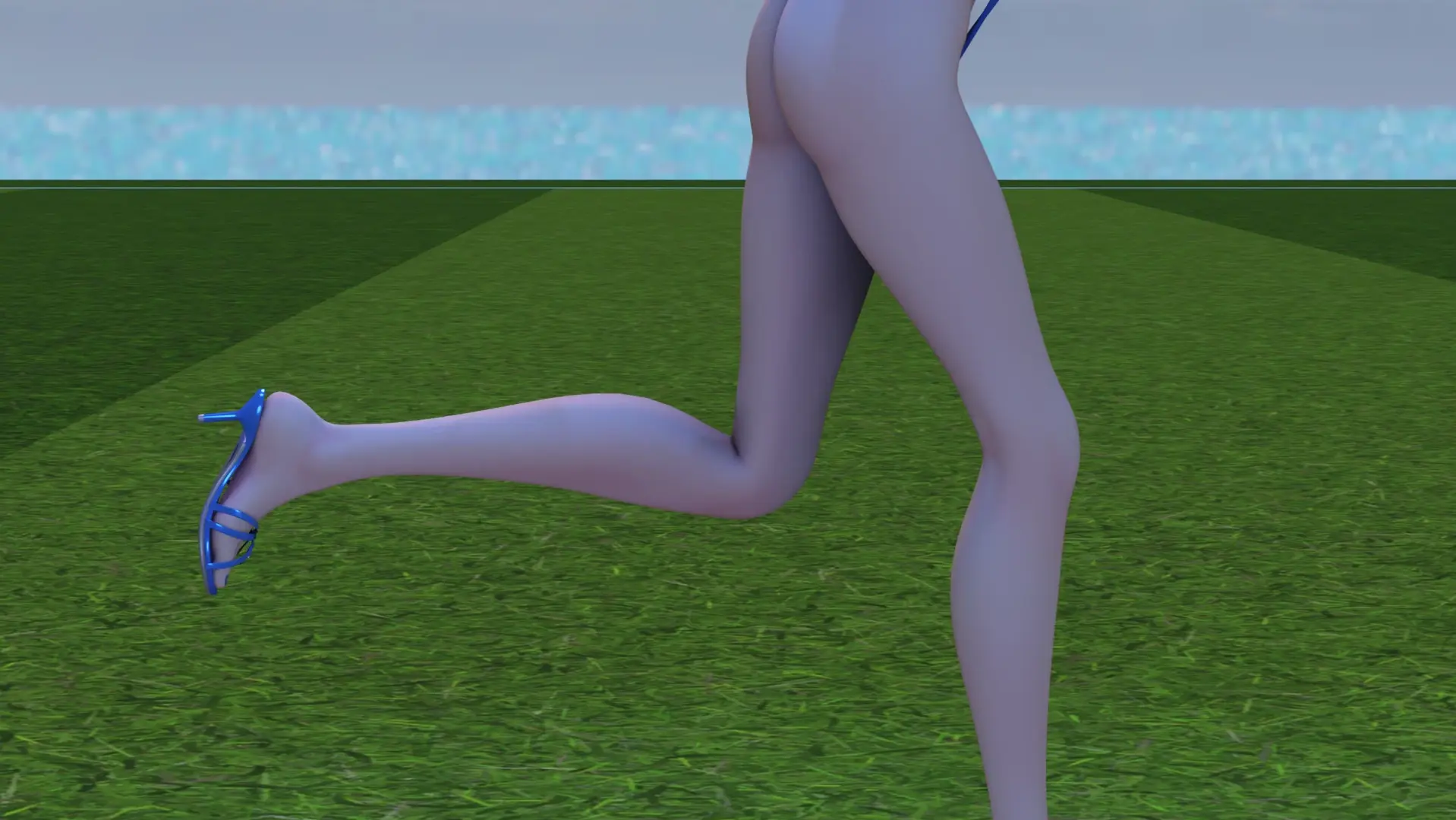 Ganyu Reimu Cosplay Seksi oleh D.K | Model Blender 3D Menawan