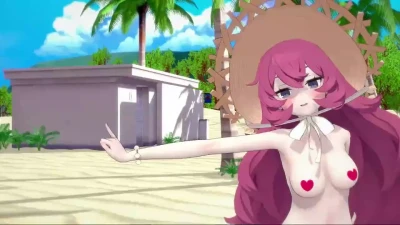 Blue Archive Iroha com ハムカツ | Koikatsu 3D Adulto Quente