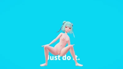 Сексуальные упражнения с つるぺた組, Amane Kanata и Rushia MMD