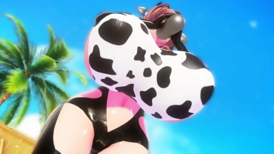 Azur Lane Cowpens 氦氣沙漏身體與胸部膨脹 MMD