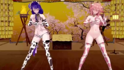 [Genshin Impact] A Vacona de Inazuma com ハムカツ - Koikatsu Sexy