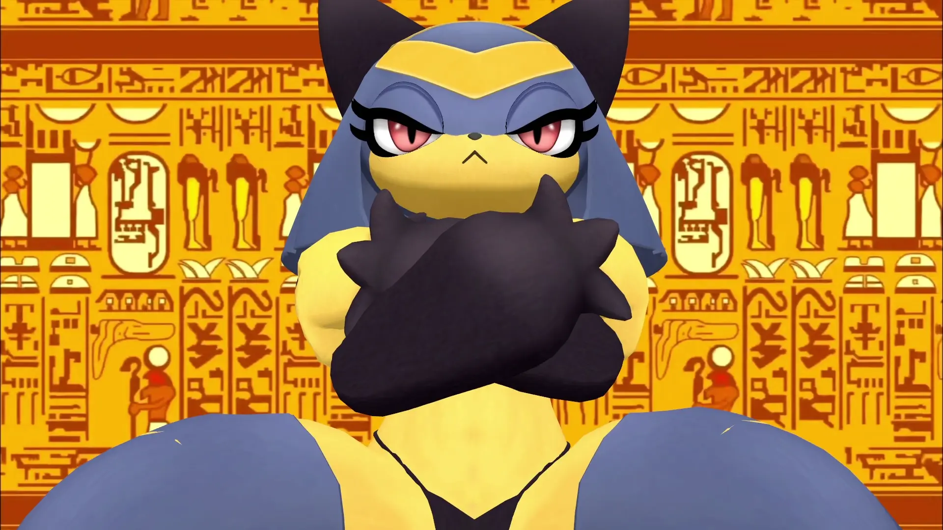 Sekhmet (Palworld) MMD Ankha Zone – Big Boobs Catgirl Fun