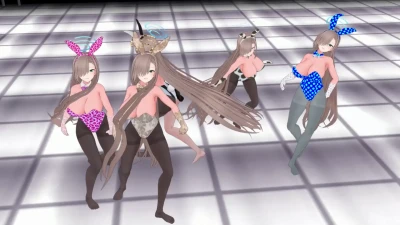 MMD 一ノ瀬明日奈×5（ブルーアーカイブ）いっきとうせん バニースーツ