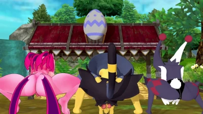 Sekhmet Dupin & Lovander Palworld MMD Twerking Atrevido e Sexy