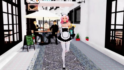 【MMD】Inori as a Waitress in Sexy Lap Tap Love by yoyoyo5802