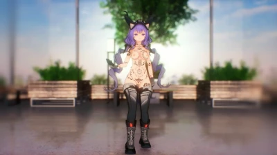 QOS Tattoo Dance con Arknights Typhon ¡Baila sin límites 绿色无公害!